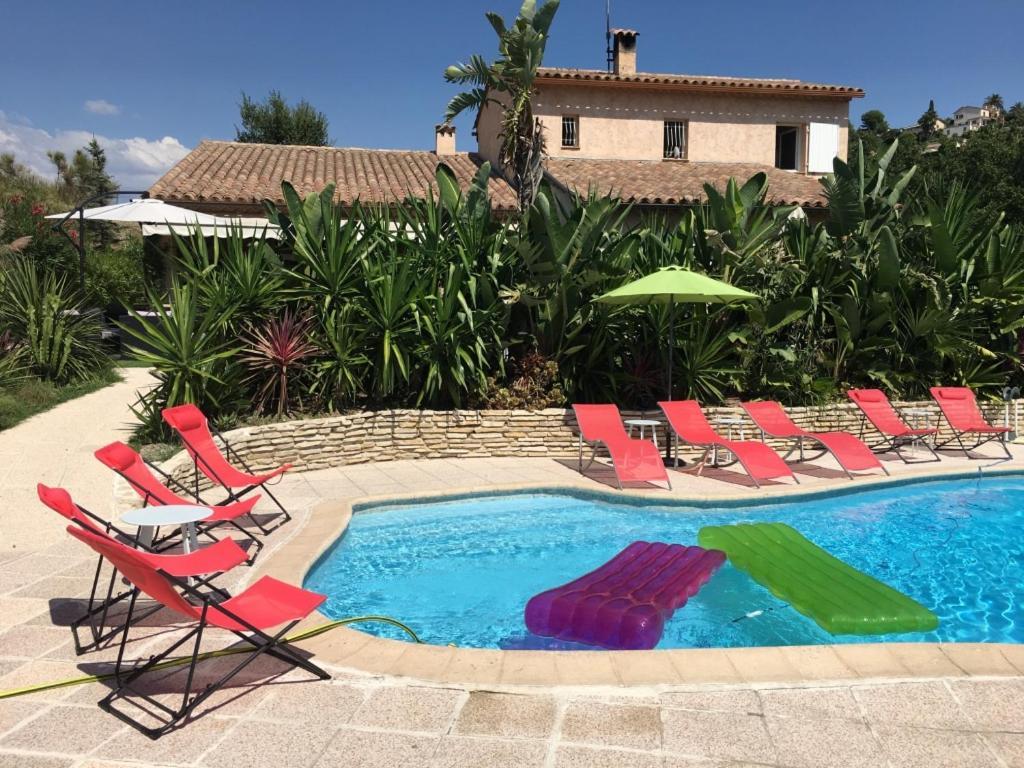 Villa Les Yuccas - Pool - Sea View Cagnes-sur-Mer Buitenkant foto