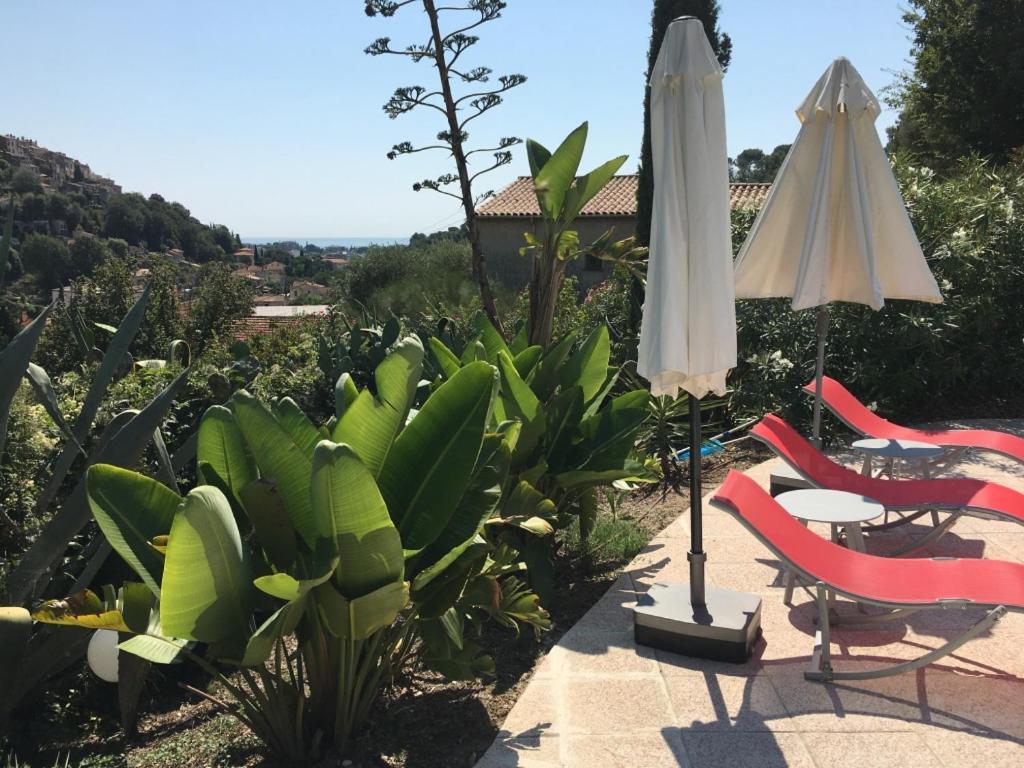 Villa Les Yuccas - Pool - Sea View Cagnes-sur-Mer Buitenkant foto